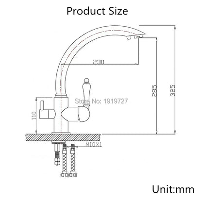 New Solid Brass Swivel 3 in 1 Drinking Water Kitchen Faucets Robinet Para Torneira Wels Sink Mixer Tri Flow 3 Way Filter Taps
