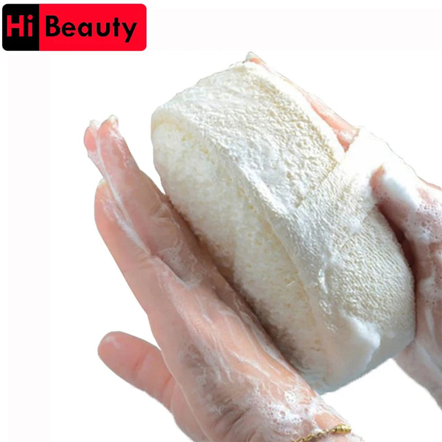 Éponge de bain en luffa, gant nettoyant pour le corps