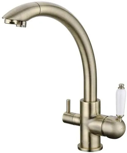 New Solid Brass Swivel 3 in 1 Drinking Water Kitchen Faucets Robinet Para Torneira Wels Sink Mixer Tri Flow 3 Way Filter Taps