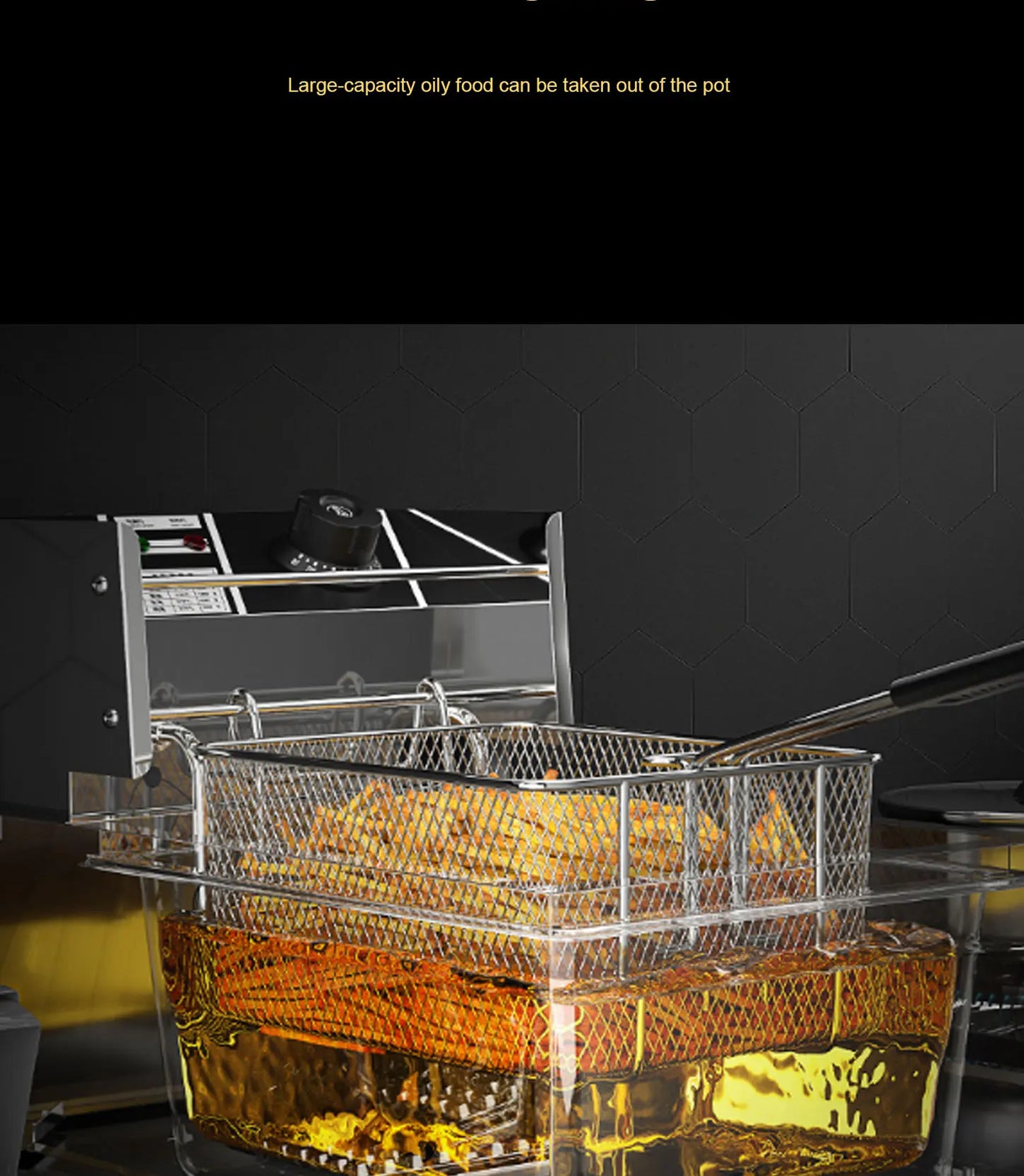 Electric Fryer 10L 2500W Industrial Deep Fryer Stainless Steel for French Fries Chicken chop Deep Fryer Commercial Fry Pan