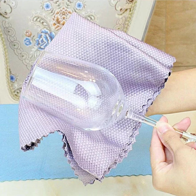 Lot de 5 lavettes en microfibre super absorbantes pour le nettoyage des vitres et de la cuisine