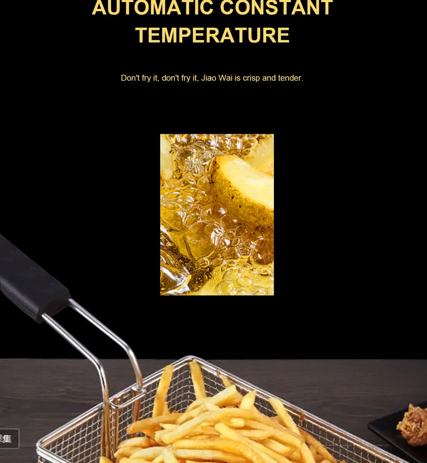 Electric Fryer 10L 2500W Industrial Deep Fryer Stainless Steel for French Fries Chicken chop Deep Fryer Commercial Fry Pan