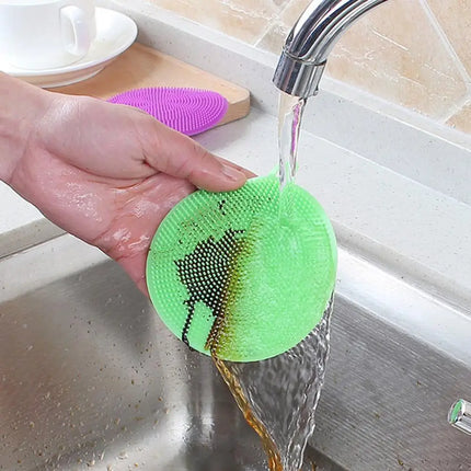 Lot de 6 brosses de nettoyage en silicone souple ,tampons à récurer - E-menage