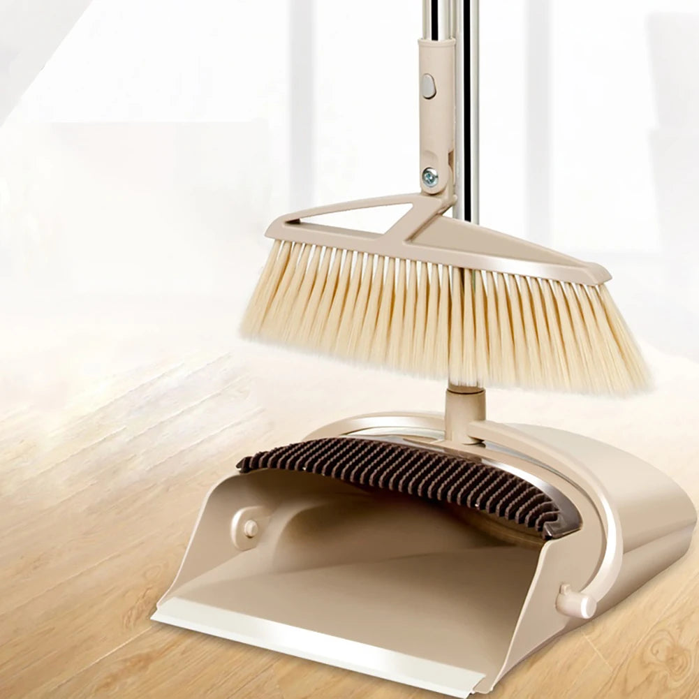 Broom Dustpan Suit Combination Household Fold Lazy Sweep The Floor Sweeping Hair Artifact Wooden Floor Windproof Magic Broom