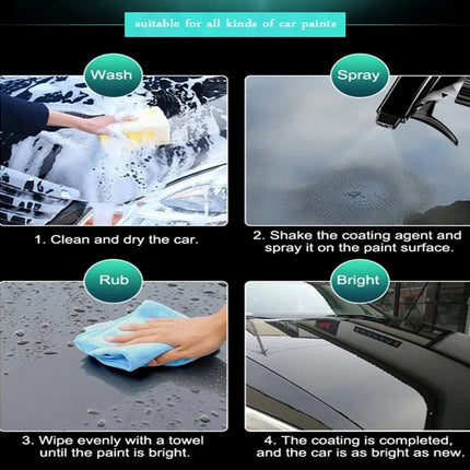 Spray céramique pour voiture, produit d'étanchéité, agent de polissage - E-menage