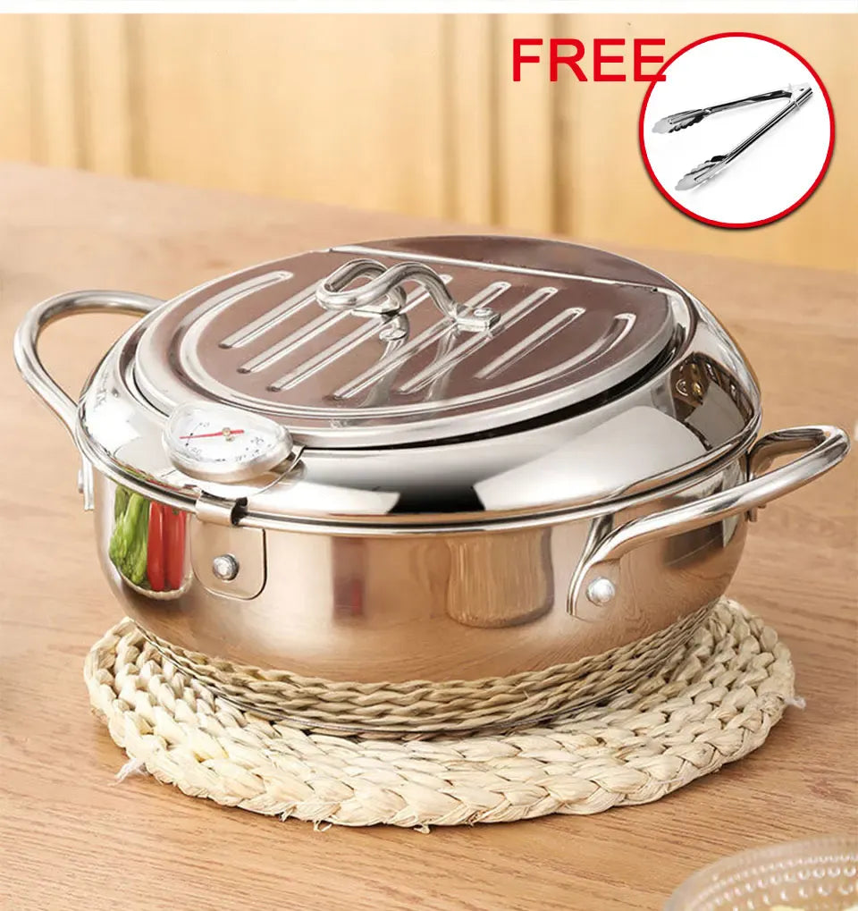 Japanese-style tempura fryer household small fryer oil-saving pot mini special temperature-controlled deep frying oil small pot