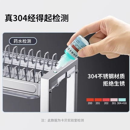 Égouttoir à vaisselle à 2 ou 3 niveaux avec panier d'égouttage, organisateur de vaisselle de comptoir, planche à égoutter