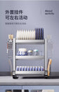 2 /3 Tier Dish Bowl Drainer Storage Rack Kitchen Dish Drying Rack with Drain Basket Countertop Dinnerware Organizer Drainboard