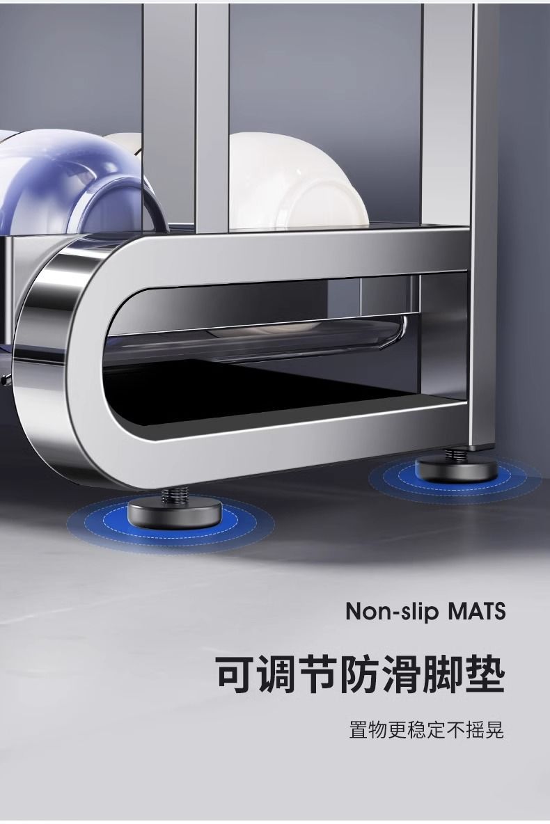 2 /3 Tier Dish Bowl Drainer Storage Rack Kitchen Dish Drying Rack with Drain Basket Countertop Dinnerware Organizer Drainboard