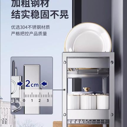 Égouttoir à vaisselle à 2 ou 3 niveaux avec panier d'égouttage, organisateur de vaisselle de comptoir, planche à égoutter