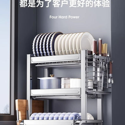 Égouttoir à vaisselle à 2 ou 3 niveaux avec panier d'égouttage, organisateur de vaisselle de comptoir, planche à égoutter