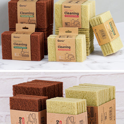 Lot de 5 ou 10 éponges en microfibre de sisal
