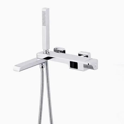 Robinet de baignoire en laiton, mitigeur de douche, robinet de salle de bain avec affichage numérique Crane et bec cascade.