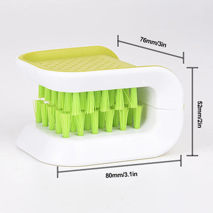Brosse de nettoyage double face pliable en U