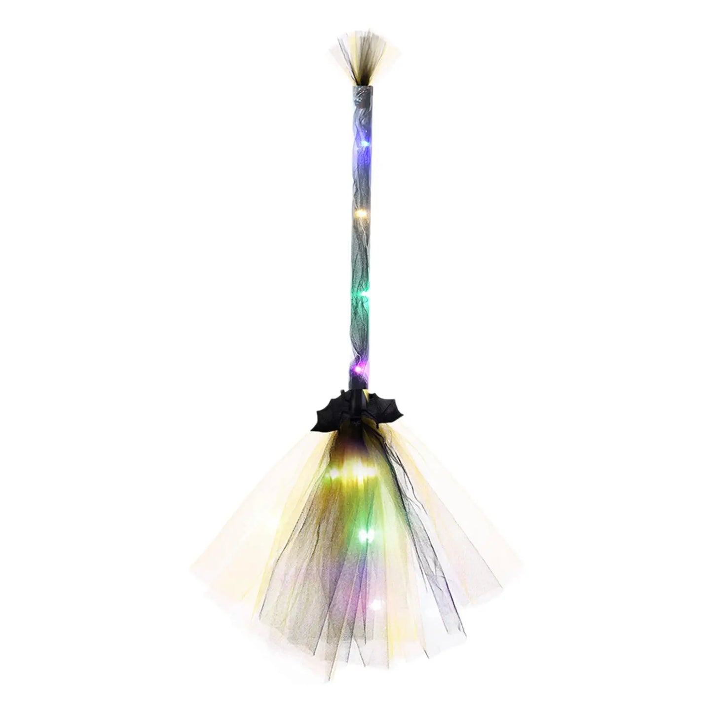 Enchanting LED Witch Broom – Magical Halloween Party Prop