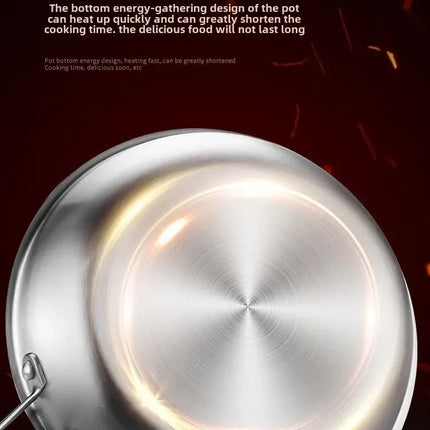 Poêle à frire en acier inoxydable antiadhésif, sans revêtement alvéolé, pour la cuisson des crêpes et autres préparations culinaires (gaz, induction, etc.).