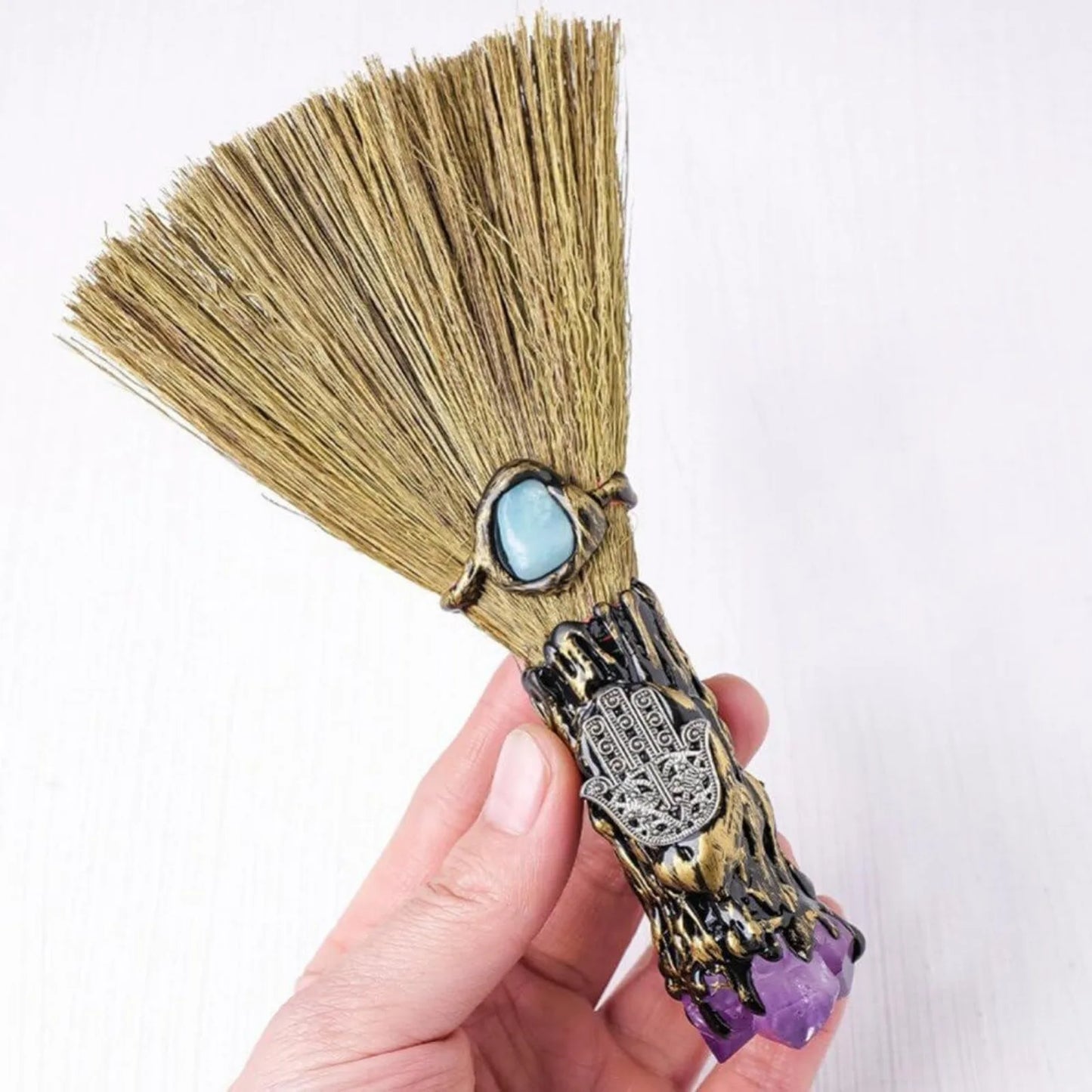 Enchanting Mini Crystal Witch Broom