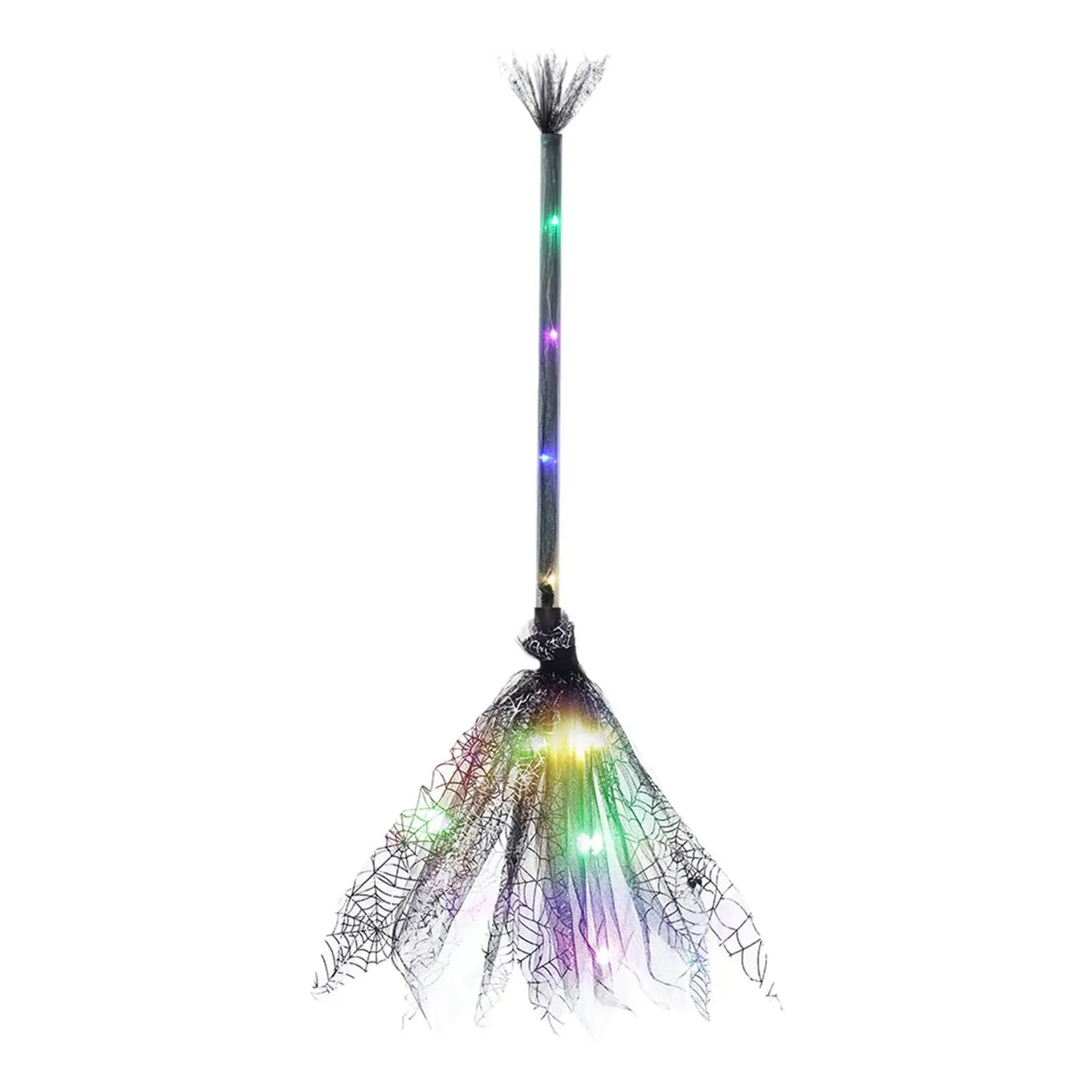 Enchanting LED Witch Broom – Magical Halloween Party Prop