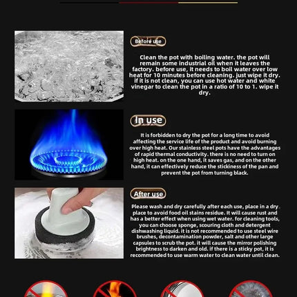 Poêle à frire en acier inoxydable antiadhésif, sans revêtement alvéolé, pour la cuisson des crêpes et autres préparations culinaires (gaz, induction, etc.).