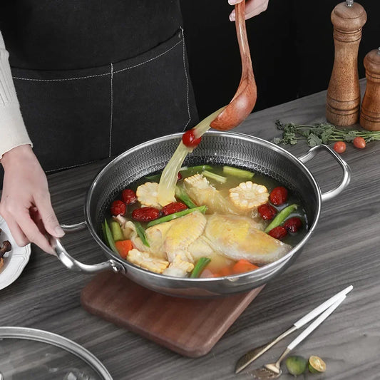 Double sided frying pan, frying pan, non stick, multi-purpose pan, low oil fume, flat bottomed pan, induction cooker, gas stove