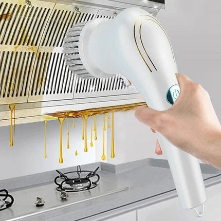Brosse à vaisselle électrique multifonction 5 en 1 pour la cuisine, le bain, les canalisations et la salle de bain