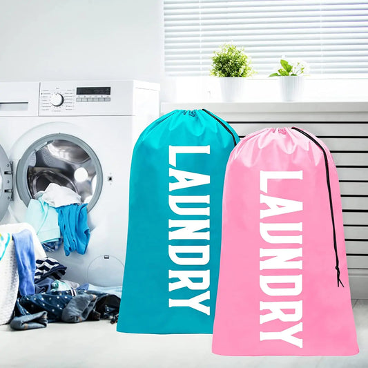 XL Travel Laundry Bags Dirty Clothes Organizer Machine Washable Easy Fit a Laundry Hamper or Basket - E-menage