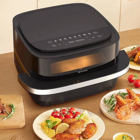 Air fryer new household large capacity convenient pizza machine multifunctional visual intelligent electric oven
