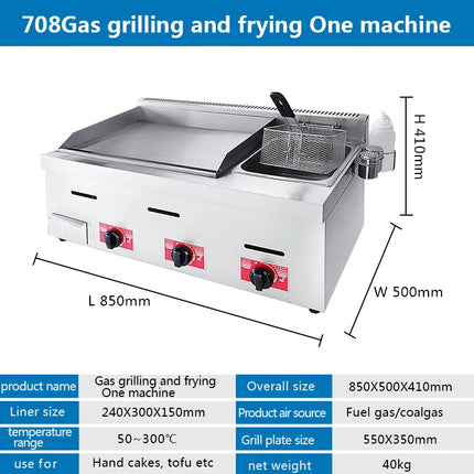 Friteuse à gaz de haute qualité en promotion avec machine à frire