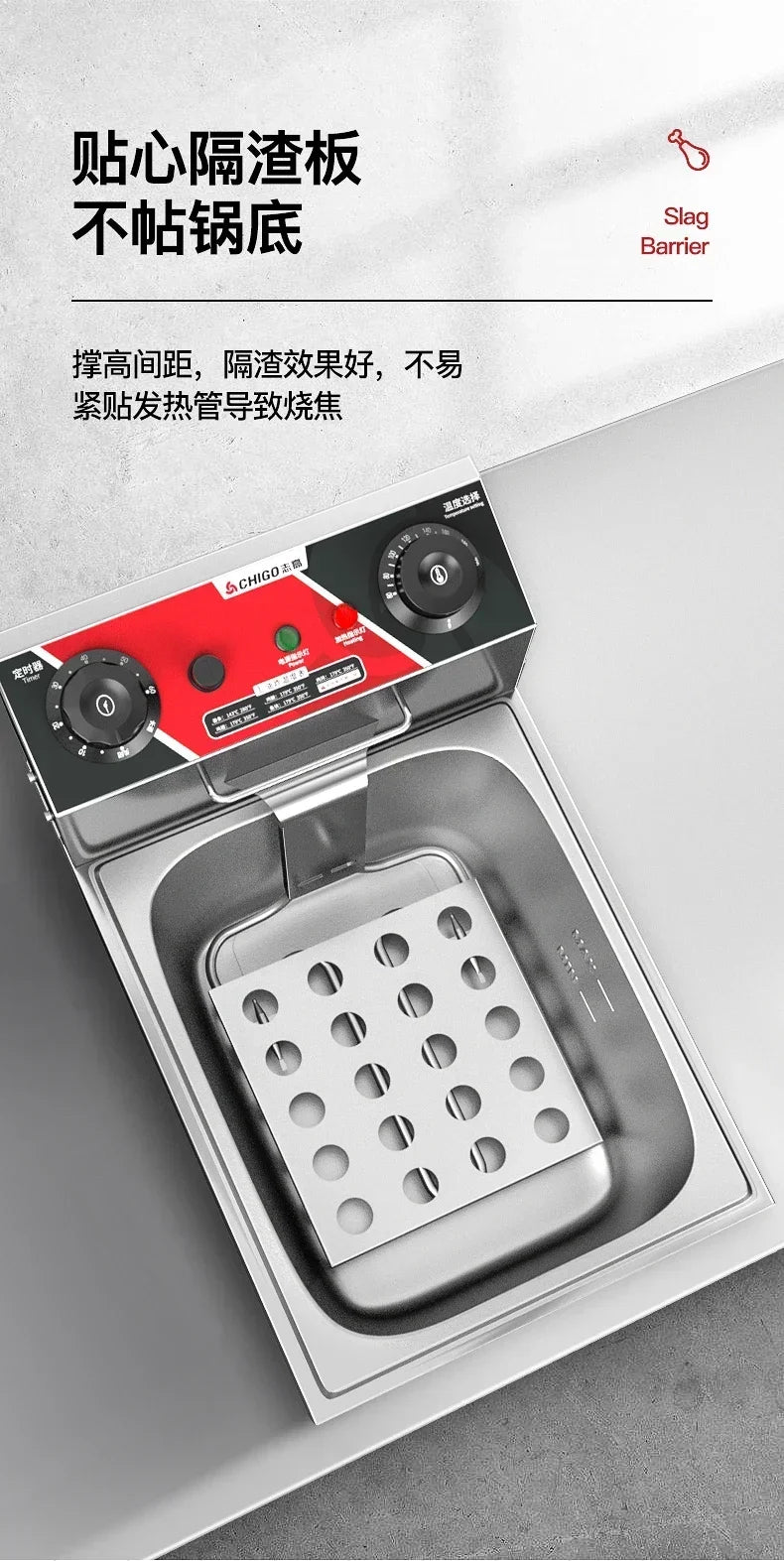 220V Professional Fryer Electric Cookware for Kitchen Deep French Fries Commercial Fryers Frying Oil Cooker Timer Arfrai AE