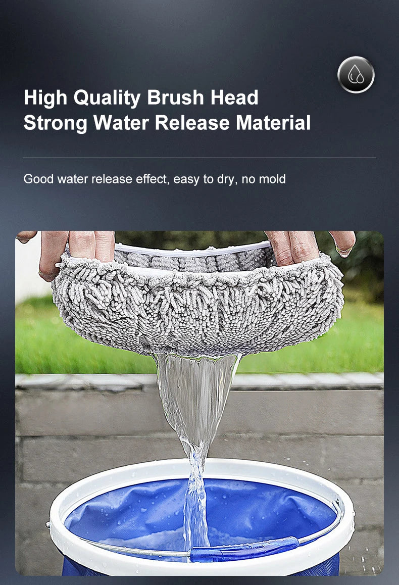 Universal Car Wash Brush Car Cleaning Brush Telescoping Long Handle Mop Chenille Broom Dual Brush Heads Auto Accessories