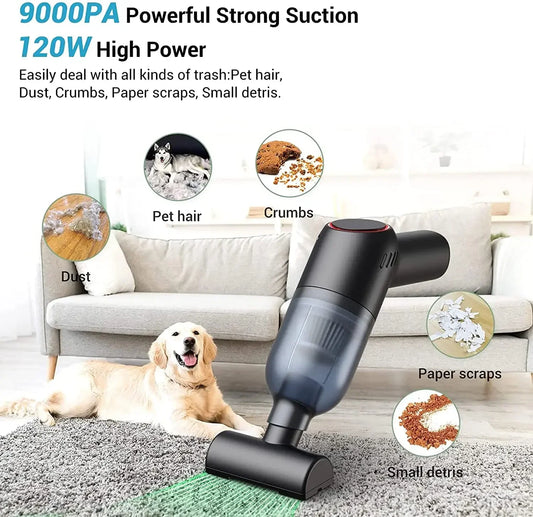 Tufting DIY Vacuum Cleaner Handheld Cordless Powerful Suction for Tufting Gun DIY Tufting Carpet Cleaning Tool Set Car Vacuum