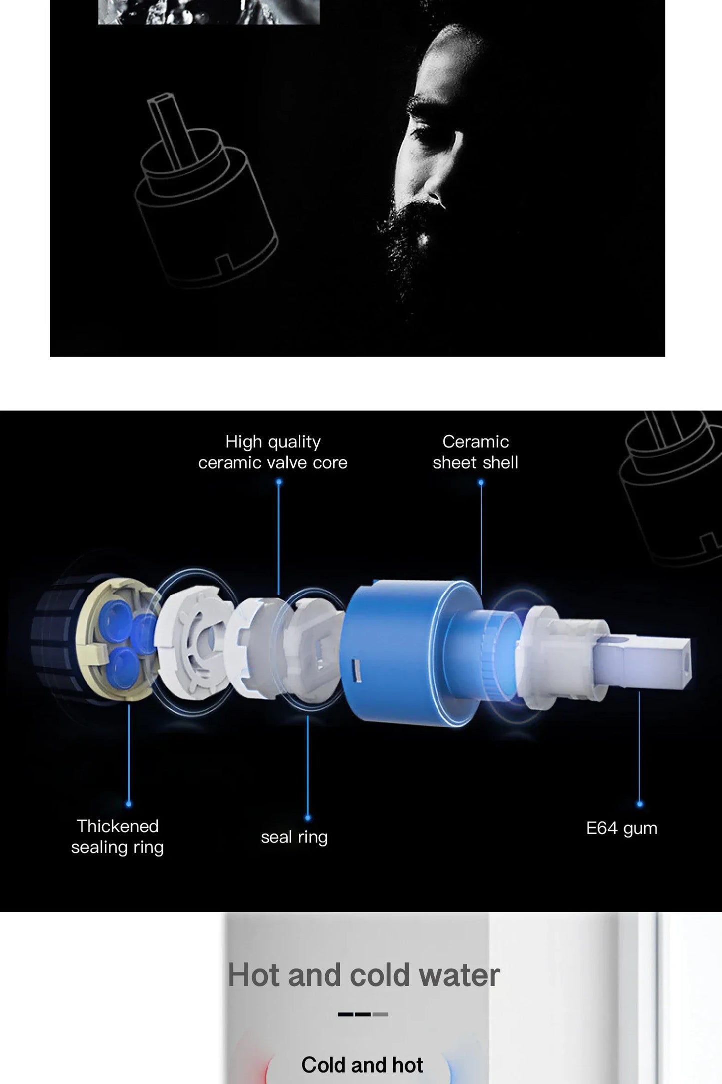 Luxury brass gun gray kitchen faucet LED digital sensing design single handle hot & cold water pull-out type 2-function sink Tap