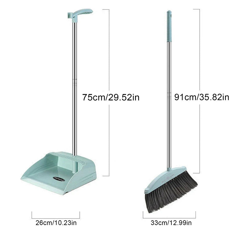 Broom set household broom and dustpan combination non-stick hair broom long handle plastic broom broom
