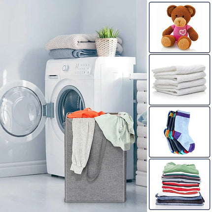 45L Large Capacity Covered Laundry Basket, Detachable Hand-held Dirty Clothes Basket, Waterproof Dirty Laundry Collection
