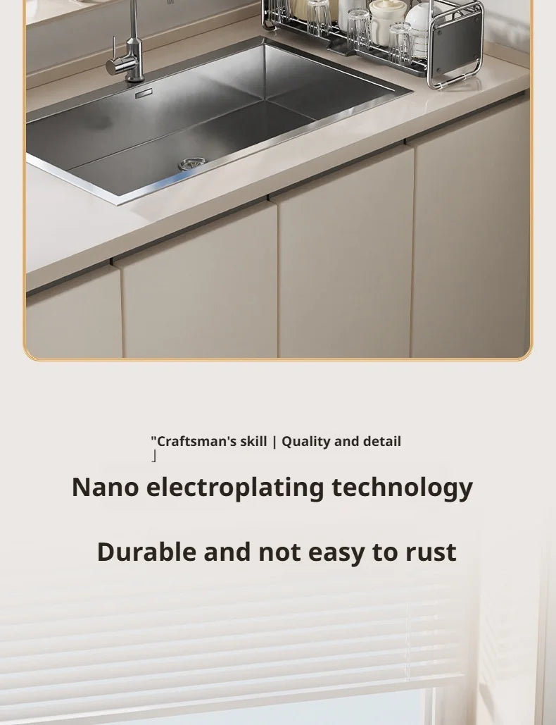 Dish Drying Rack Chopstick Stand Kitchen Bowl Dishes Draining Basket Narrow Cup Holder Over Sink Drainer Draining Shelf Rack