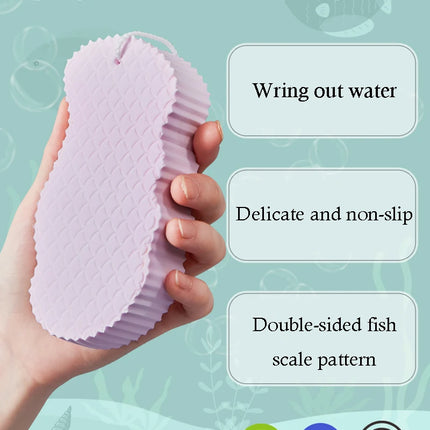Éponge exfoliante douce pour le corps, gommage, bain, - E-menage