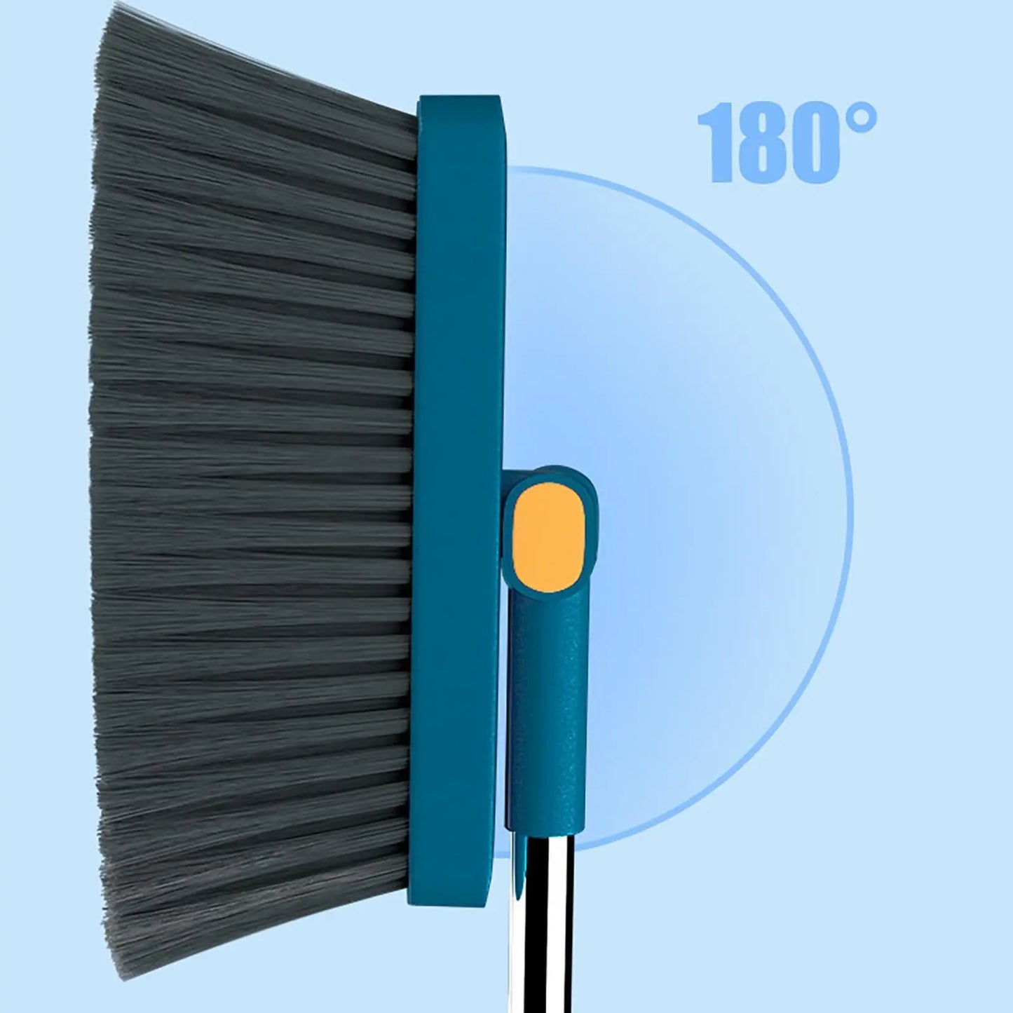 UNTIOR 1 Piece Foldable Broom & Dustpan Set Household Sweeping Tool 180° Rotating Small For Hair Garbage Cleaning Home