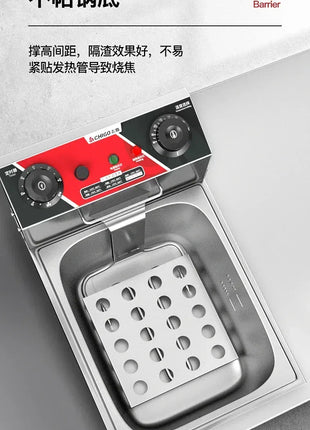 220V Fryer Electric Cookware for Kitchen Deep French Fries Commercial Fryers Frying Oil Cooker Timer Arfrai 10L Ar AF