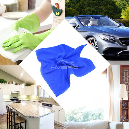 Lot de 5 serviettes absorbantes en microfibre épaisse 25 x 25 cm - E-menage