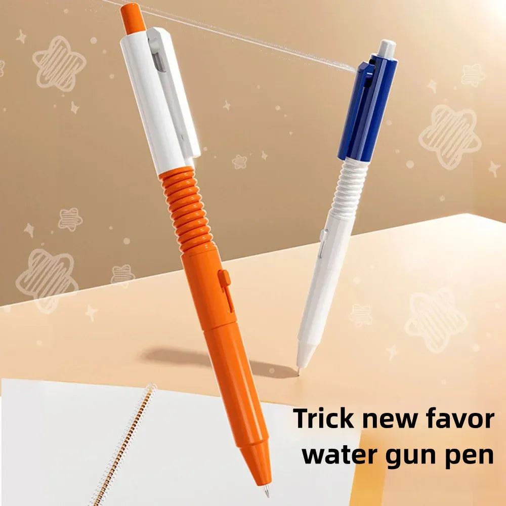1 Piece of Trick Friend Toy Water Gun Pen, Press Spray Water, Small Water Gun for Stress Relief and Spray Water, It Is Also a Writing Pen, Suitable for Teenagers to Play Trick Games, Suitable for Various Holiday Gifts