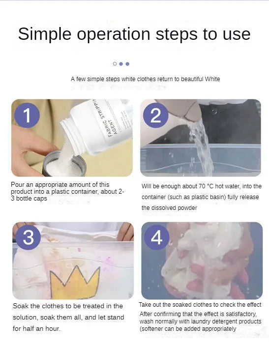 Détachant oxygéné pour vêtements blancs - E-menage