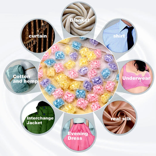 100Pcs Laundry Beads Detergent Liquid Capsule Ball Fragrance Beads Soft Clothing Diffuser Perfume for Washing Machine