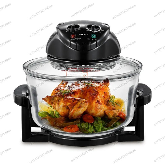 Household Microwave Heating Electric Furnace 13L Visual Fryer