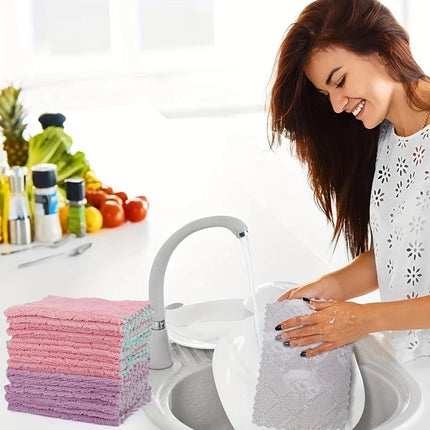 Lot de 10 torchons en microfibre multi-usages pour la vaisselle