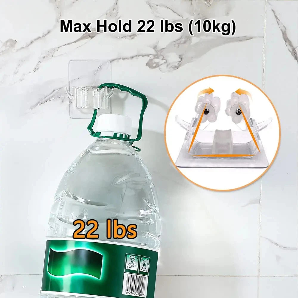 1/2pcs Broom Holder Self Adhesive Clear Broom Holder Broom Mop Organizer Wall Hanging Mop Broom Holder Wall Mount Broom