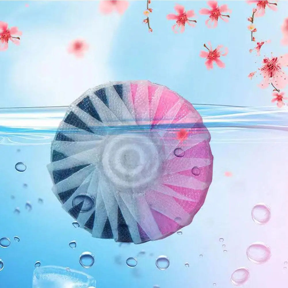 2/5/10Pcs Blue Bubble Toilet Bowl Cleaner Descaling Antibacterial Toilet Cleaner Double Effect Rose Fragrance Toilet Cleaner