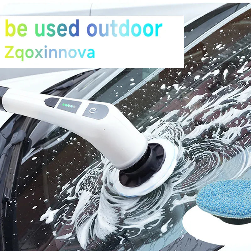 Brosse de Nettoyage Électrique Sans Fil 7 en 1 – Brosse Rotative Puissante Multi-Usages pour Cuisine, Salle de Bain, Sols & Vitres | Nettoyeur Ménager Rechargeable avec Écran Intelligent LCD/LED