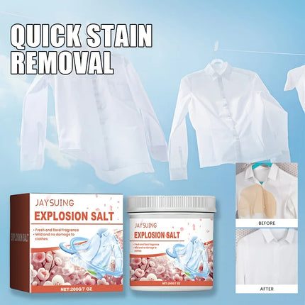 EXPLOSION SALT™ – Lessive à l’Oxygène Actif 5 en 1 | Détachant & Désodorisant Écologique | Parfum Frais Longue Durée | Soin Textile & Douceur Naturelle – 200 g (20 lavages)