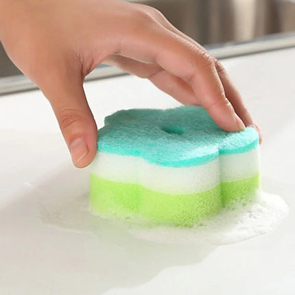 Éponge en forme de fleur pour la vaisselle, la salle de bain, la cuisine - E-menage