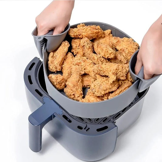 AirFryer Silicone Pot Multifunctional Air Fryers Oven Accessories Bread Fried Chicken Pizza Basket Baking Tray  Baking Dishes